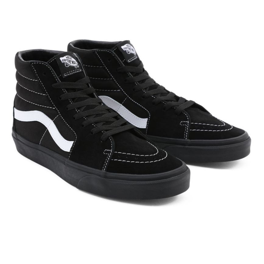 Vans Suede Canvas Sk8-Hi Dam Svarta/Vita - Vans Höga Skor SE (WOMYC3049)